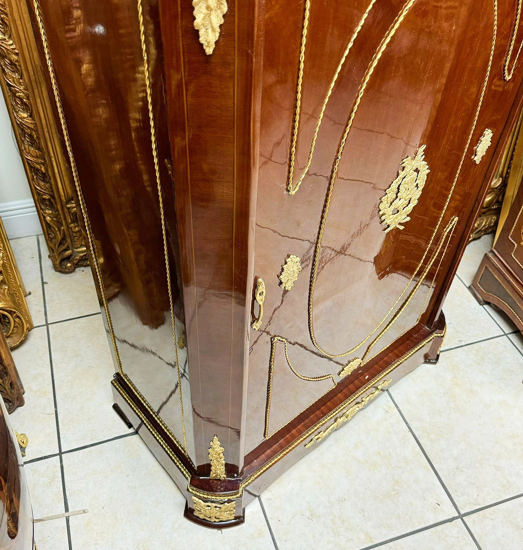 Cabinet Commode Marble topped French Louis XVI Style Furniture Interior design