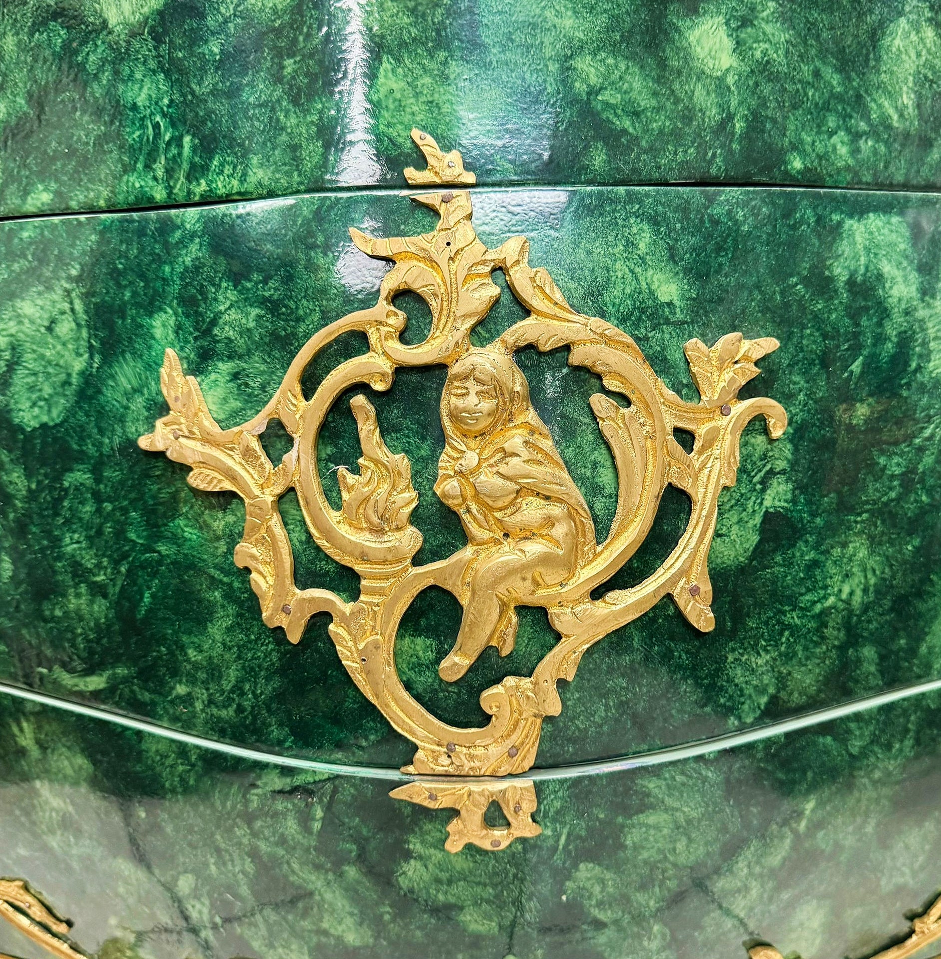 Green Commode Marble topped French Louis XVI Style Furniture Interior design