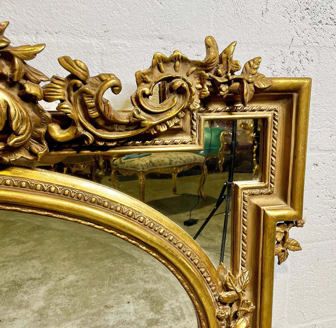 Rococo Style Gold Wall Mirror Baroque Mirror French Gold Leaf Baroque