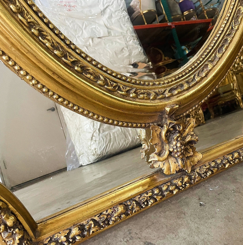 Rococo Style Gold Wall Mirror Baroque Mirror French Gold Leaf