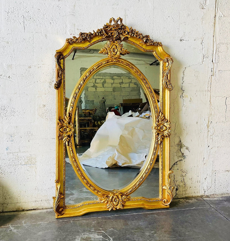 Rococo Style Gold Wall Mirror Baroque Mirror French Gold Leaf