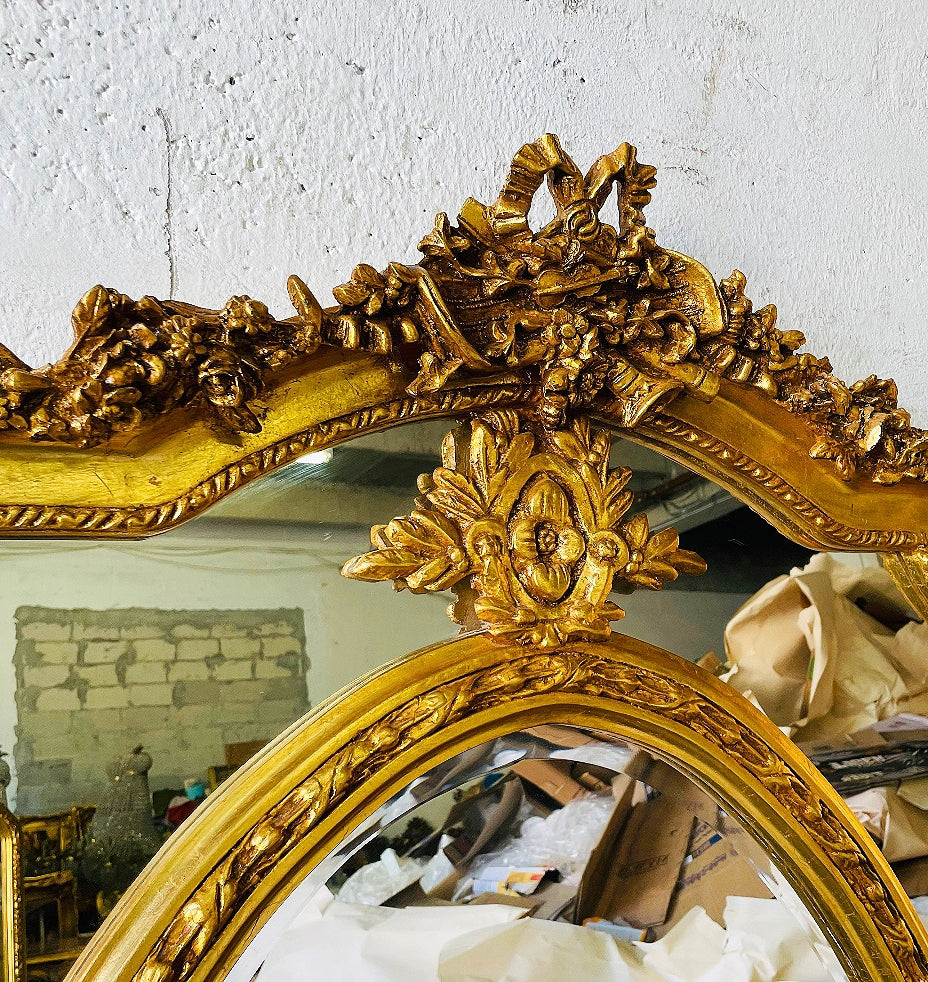 Rococo Style Gold Wall Mirror Baroque Mirror French Gold Leaf