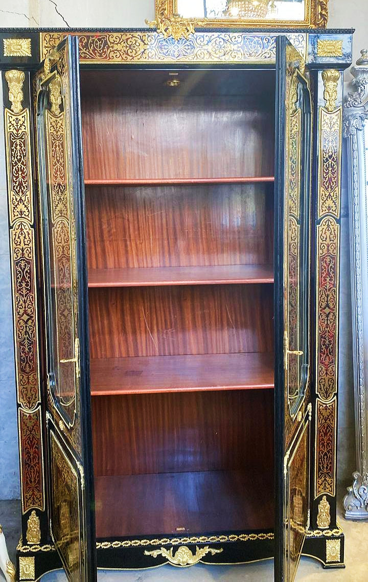 Rococo Style Black and Gold Vitrine