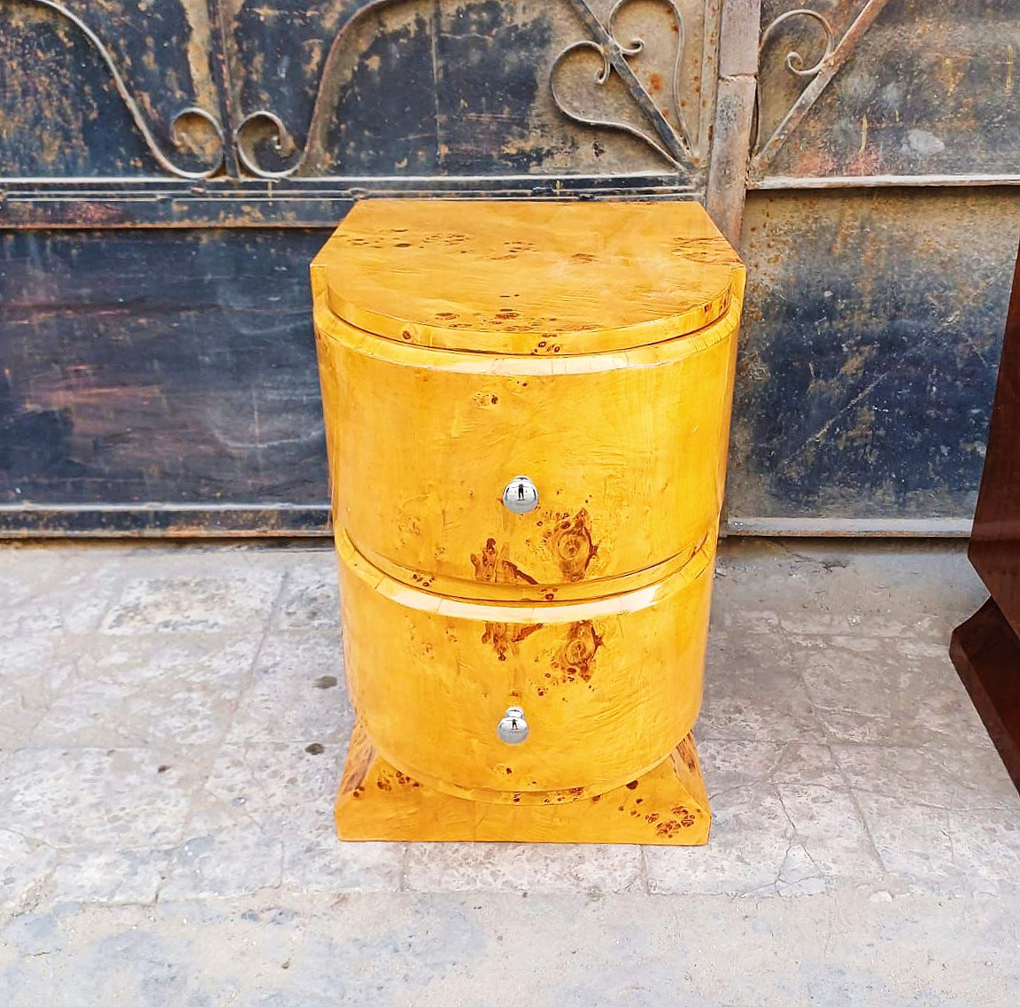 Art Deco Style Wood 2 Drawers Chest Commode Furniture