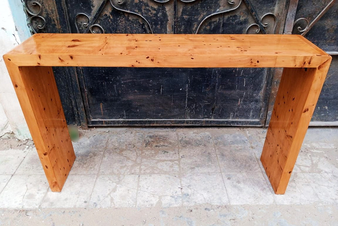 Art Deco Style Design Wall Console Table Wood