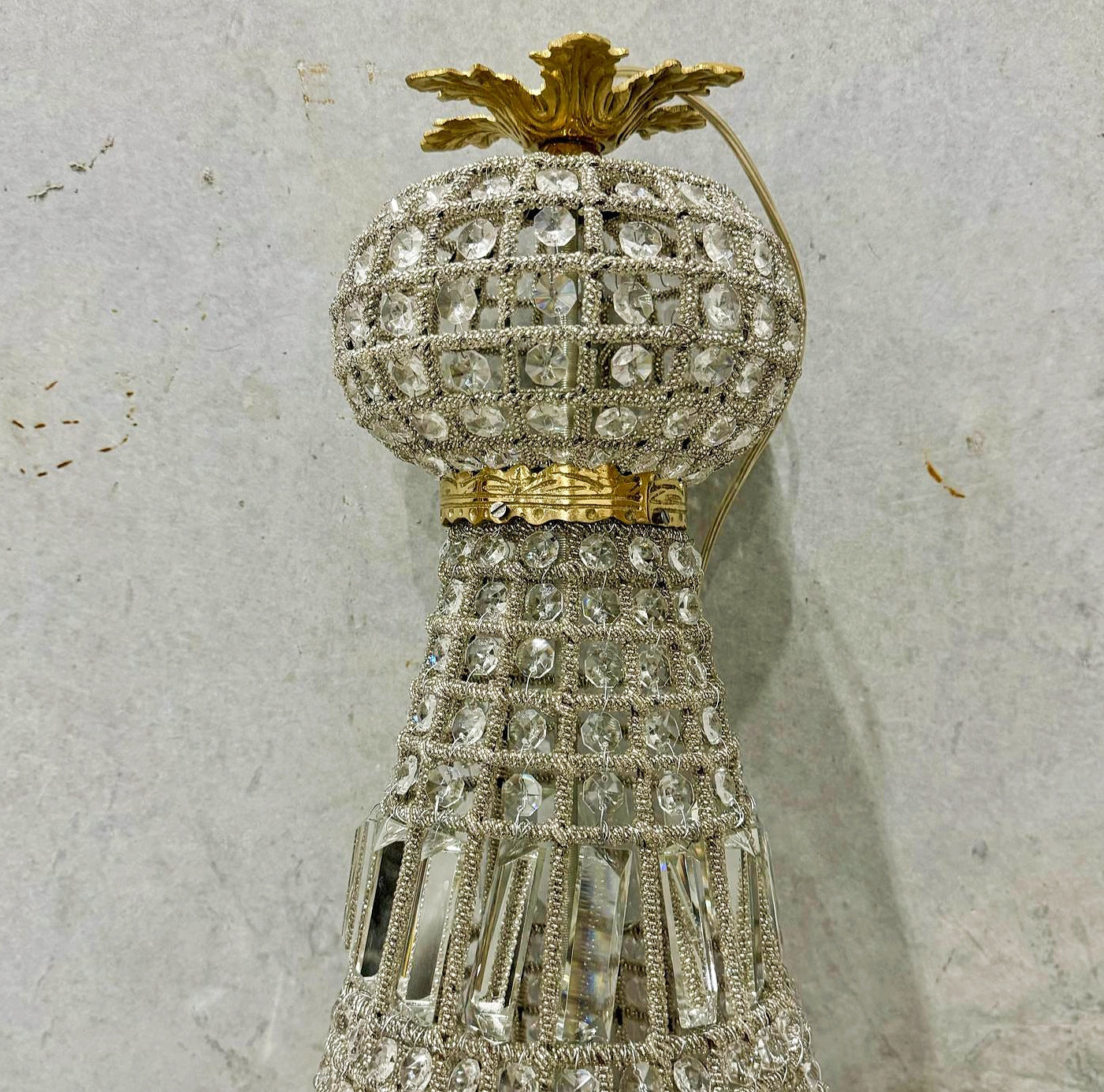 French Style Chandelier Bronze Details