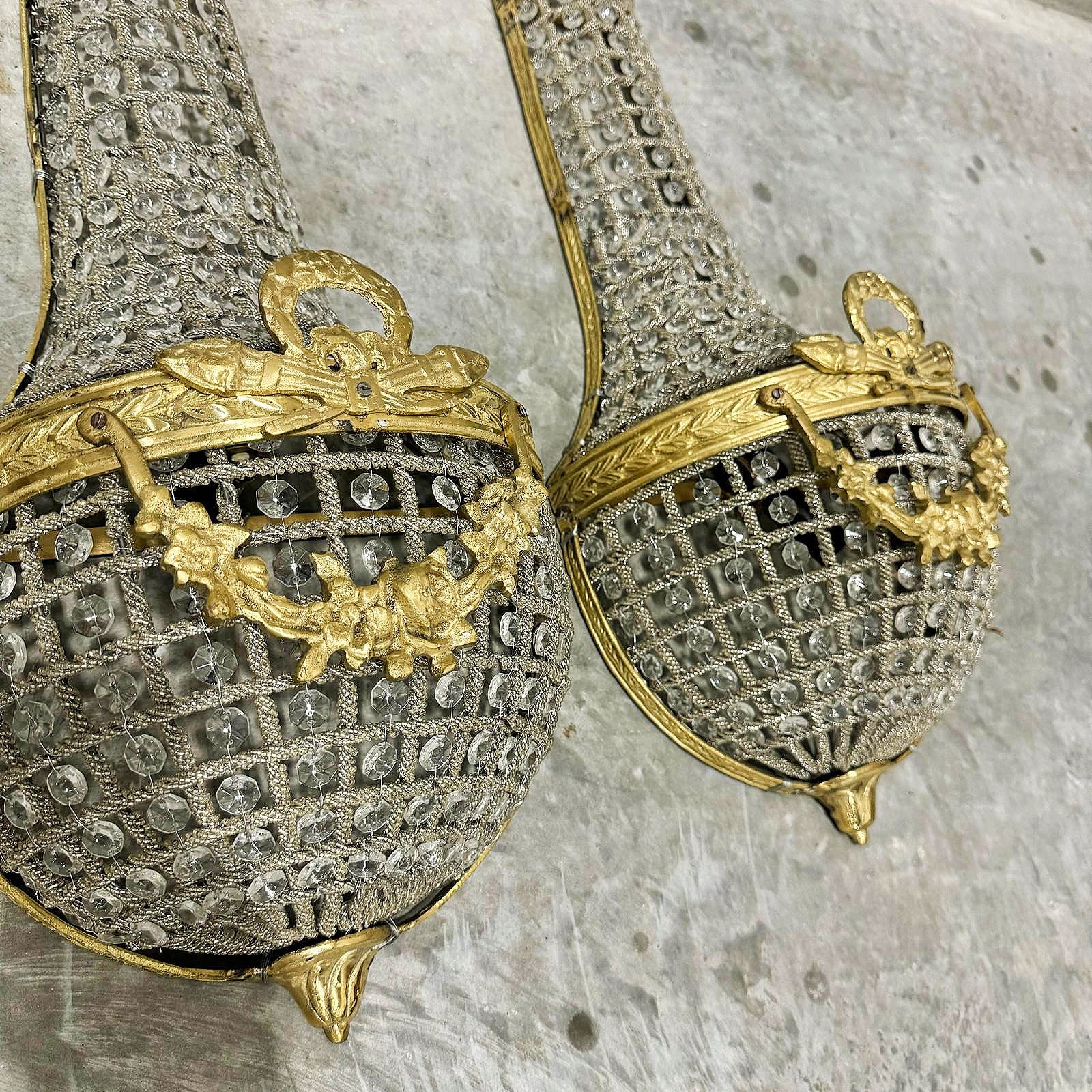 Basket Sconces Large *Set of 2* French Style Lighting Chandelier