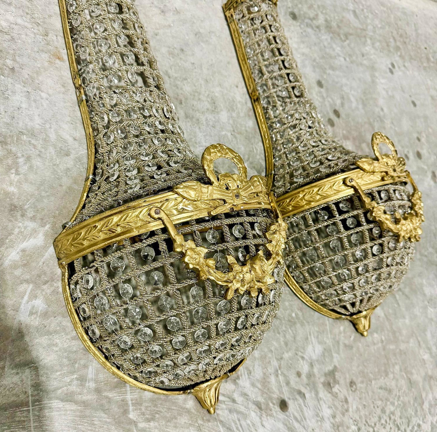 Basket Sconces Large *Set of 2* French Style Lighting Chandelier