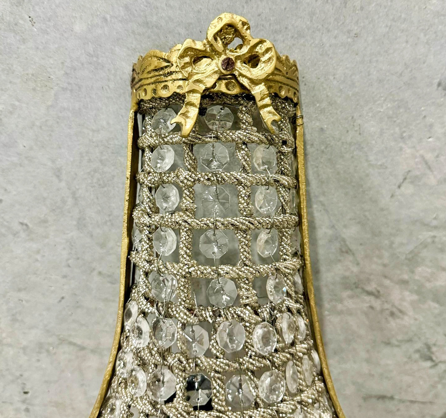 Small Basket Sconces *Set of 2* French Style Lighting Chandelier