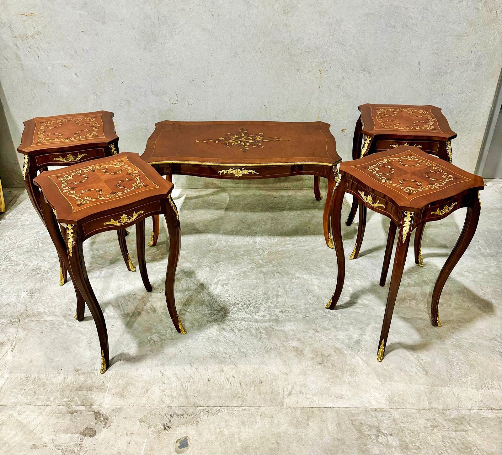 Table Set *5 Pieces* French Style Side Tables