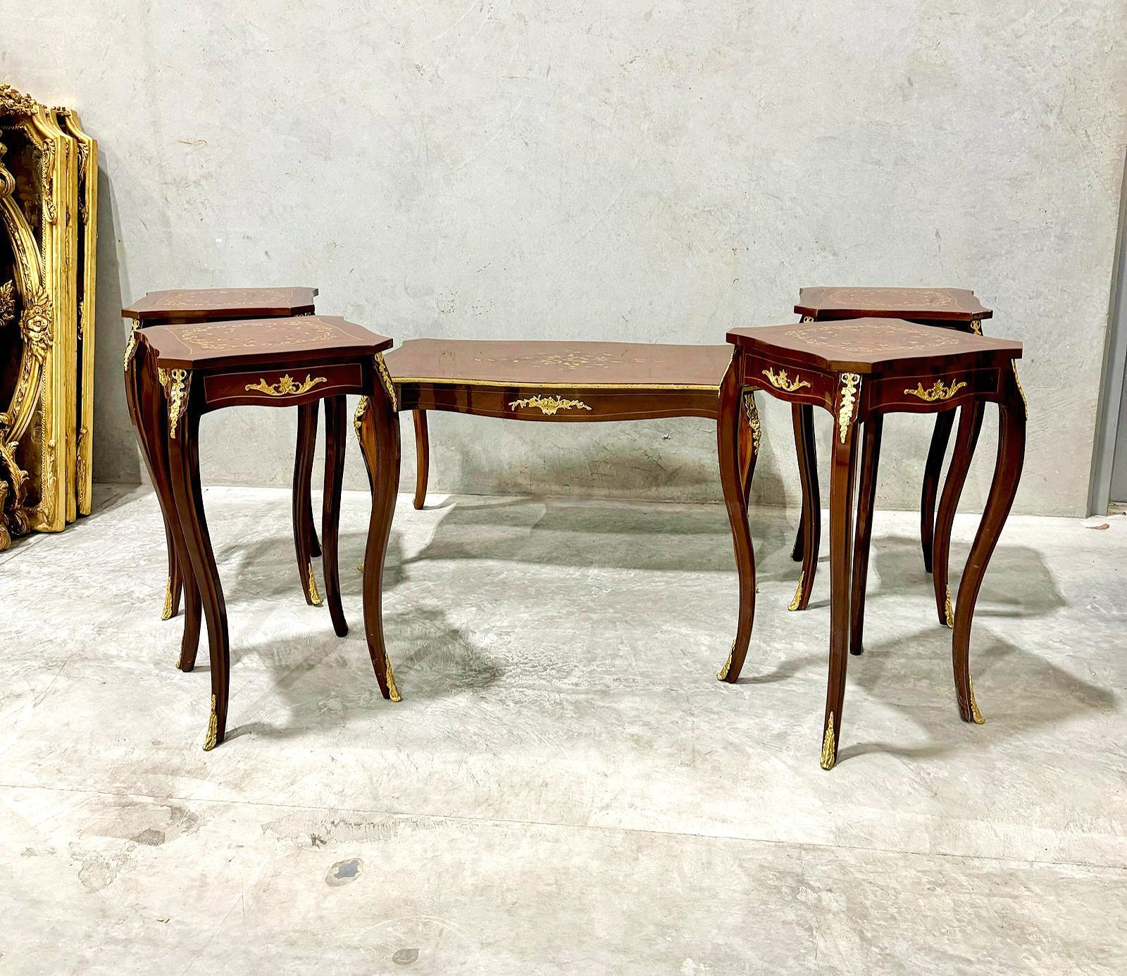 Table Set *5 Pieces* French Style Side Tables