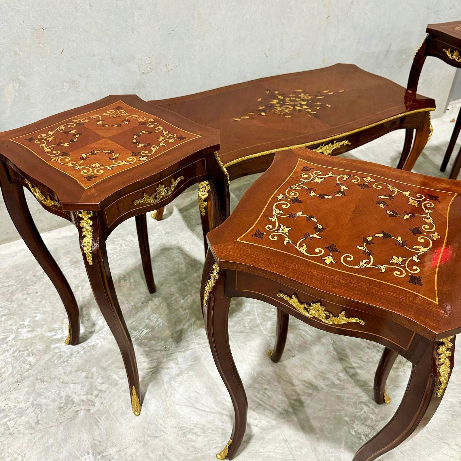 Table Set *5 Pieces* French Style Side Tables