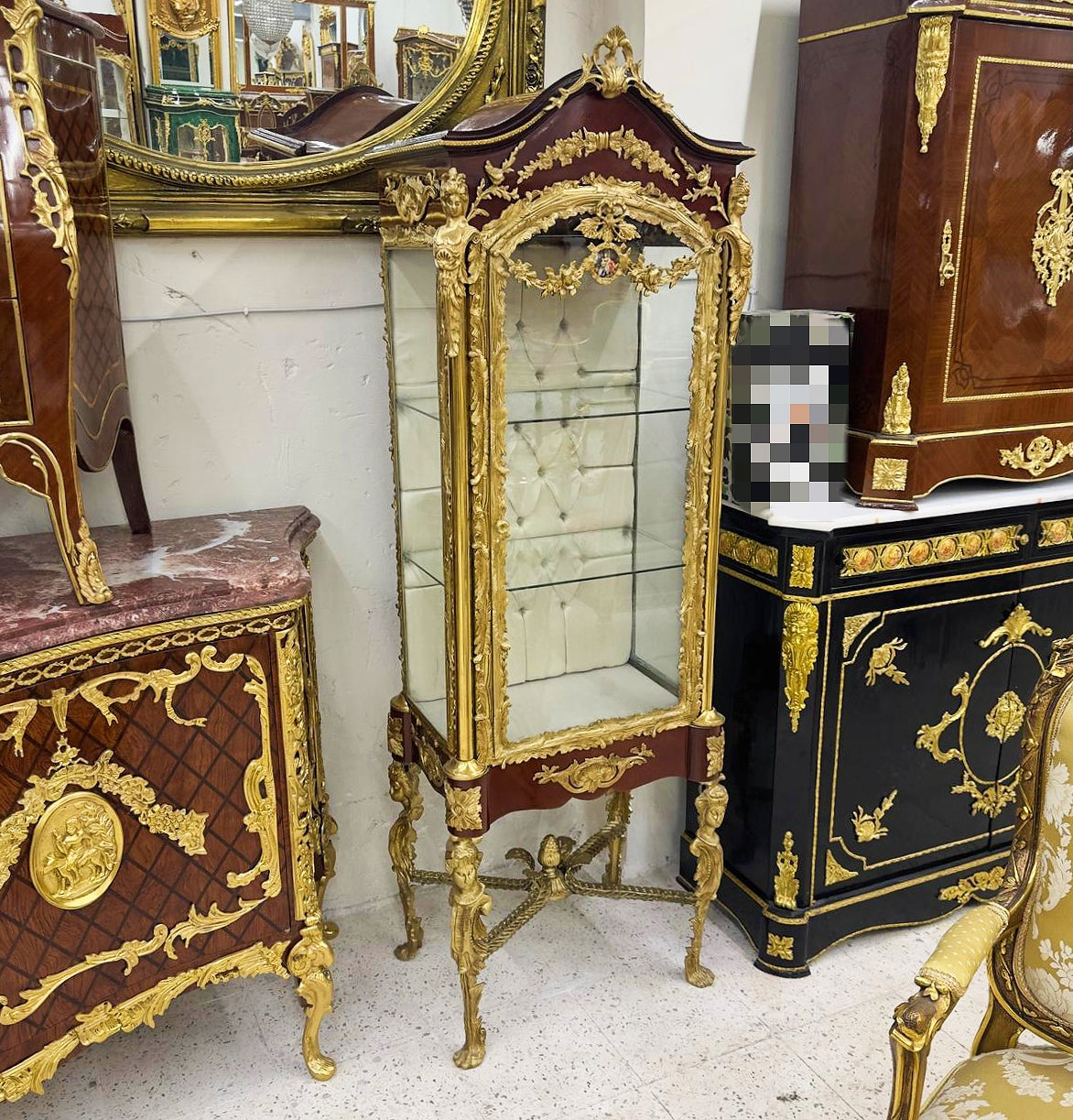 Bronze Vitrine French Style Vitrine