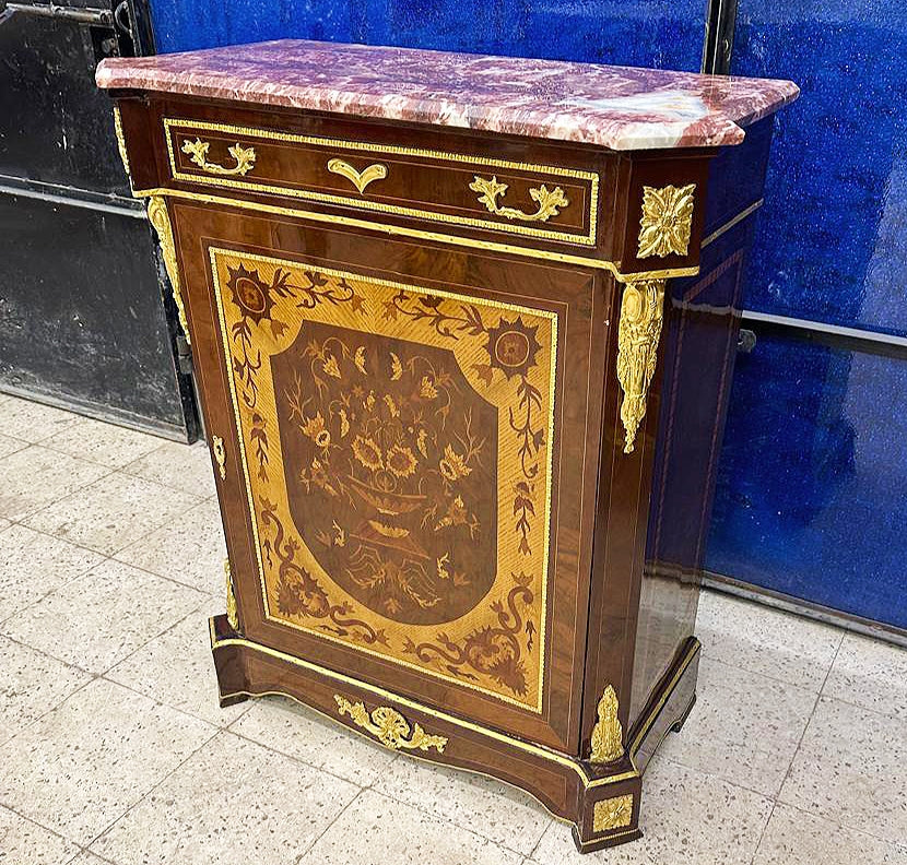 Cabinet Commode Marble topped French Louis XVI Style Furniture Interior design