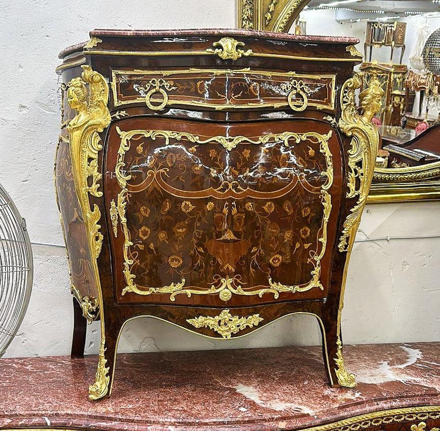 Brown Commode Cabinet Bronze Details Late 19th Century Gilt Bronze Cabinet