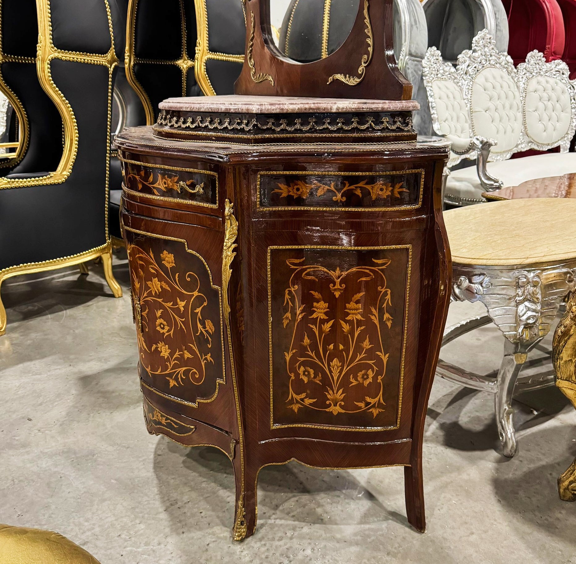 Commode Marble topped French Louis XVI Style Furniture Interior design