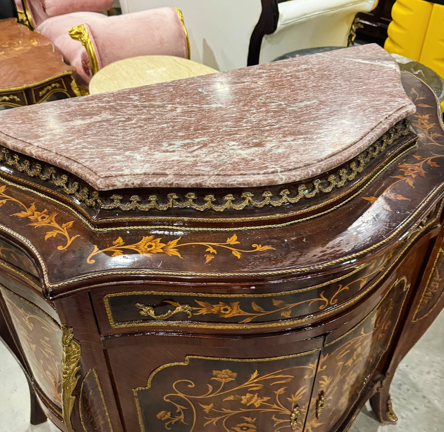 Commode Marble topped French Louis XVI Style Furniture Interior design
