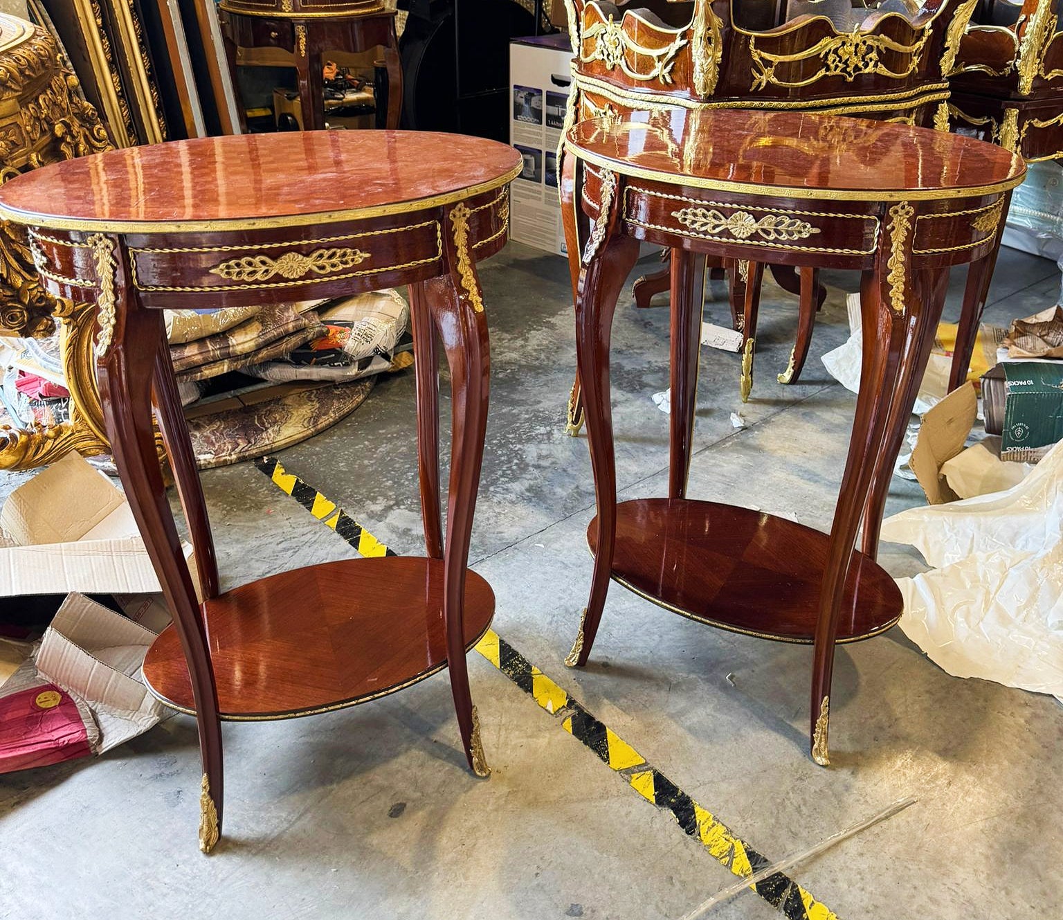 Bedside Table *Only one available* Marquetry French Side Table Louis XV Style