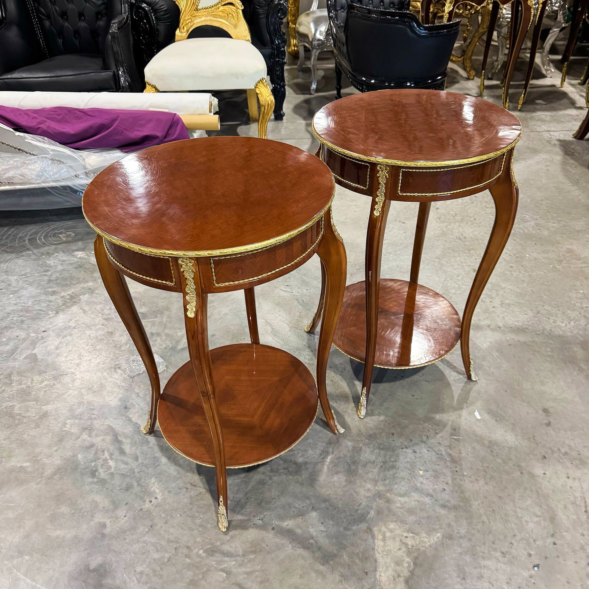 Bedside Table Side Table Marquetry French Side Table Louis XV Style Wood