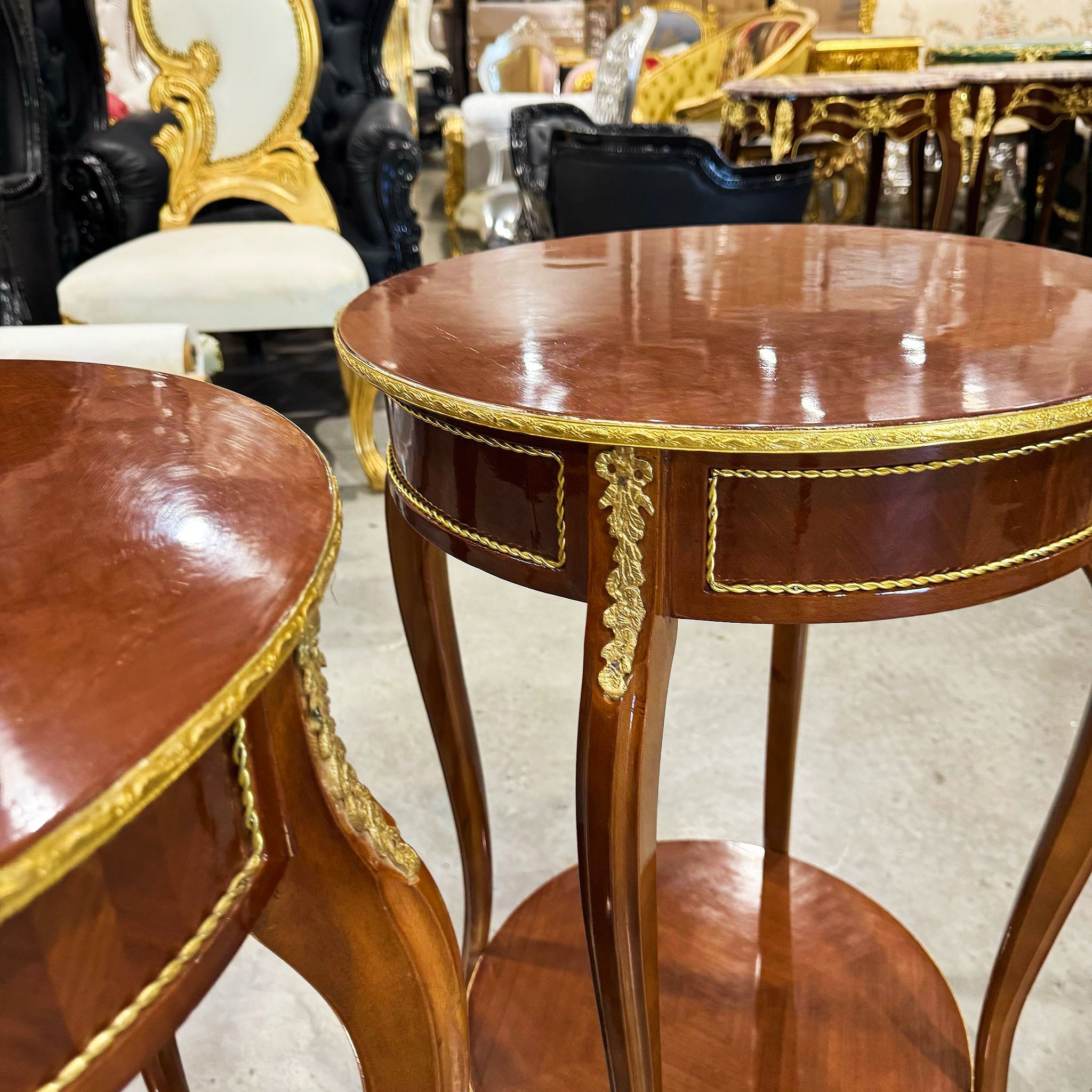 Bedside Table Side Table Marquetry French Side Table Louis XV Style Wood