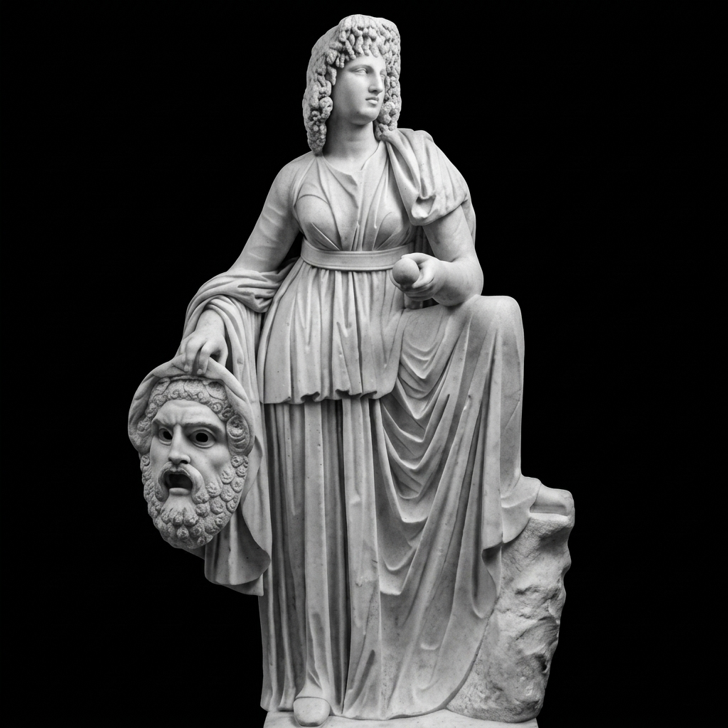 Melpomene – Classical Marble Muse Sculpture