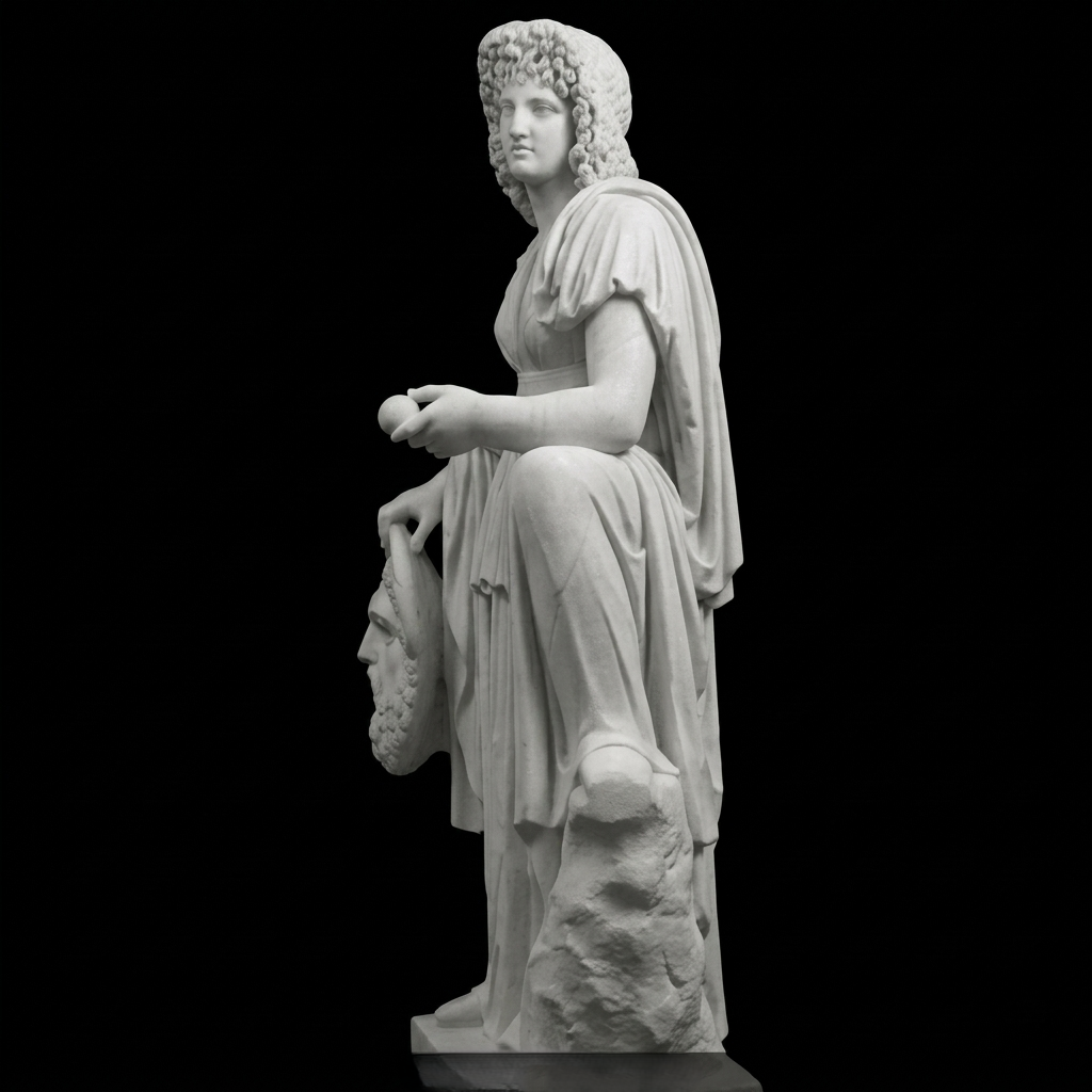 Melpomene – Classical Marble Muse Sculpture