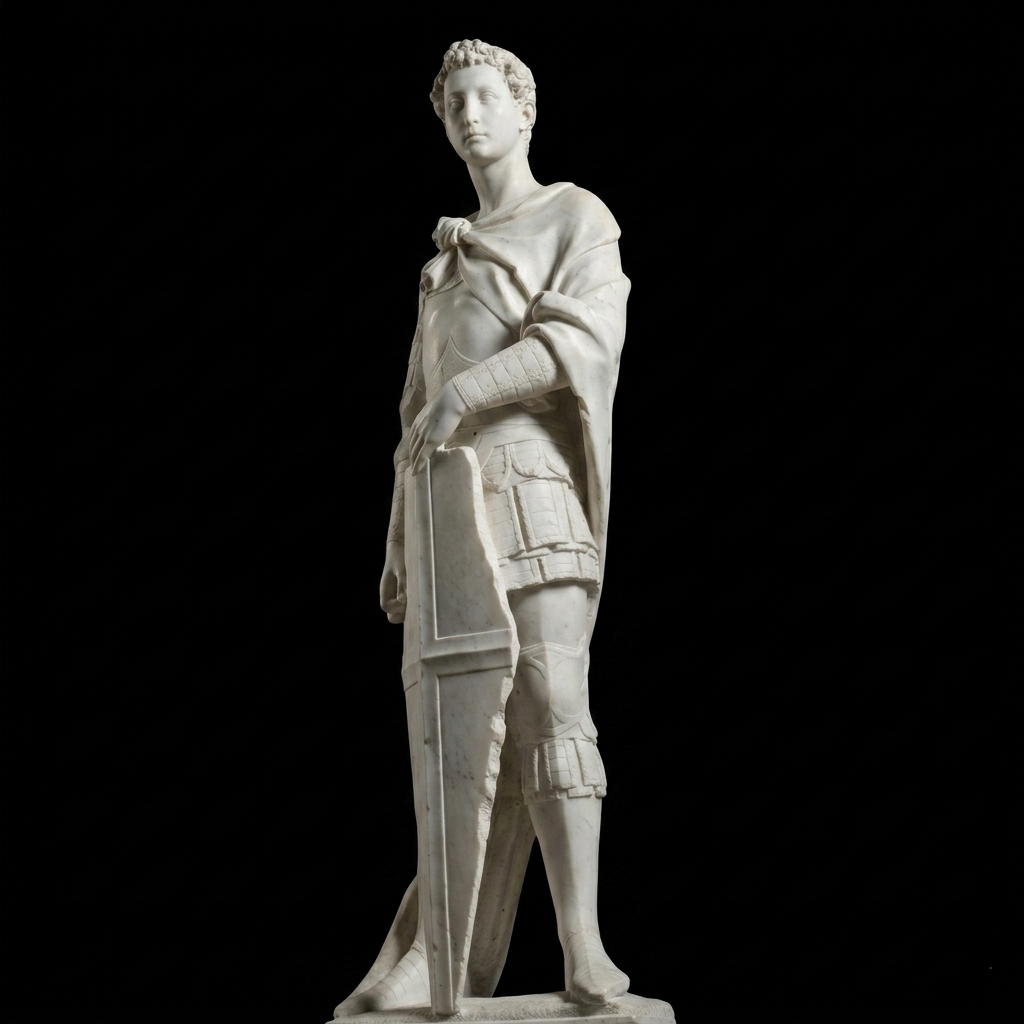 Saint George – Classical Marble Warrior Sculpture