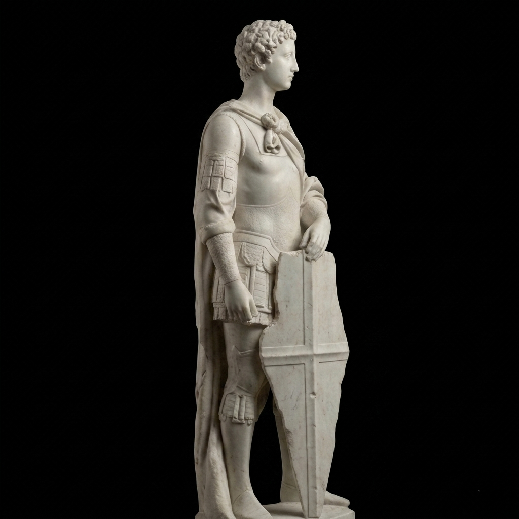 Saint George – Classical Marble Warrior Sculpture