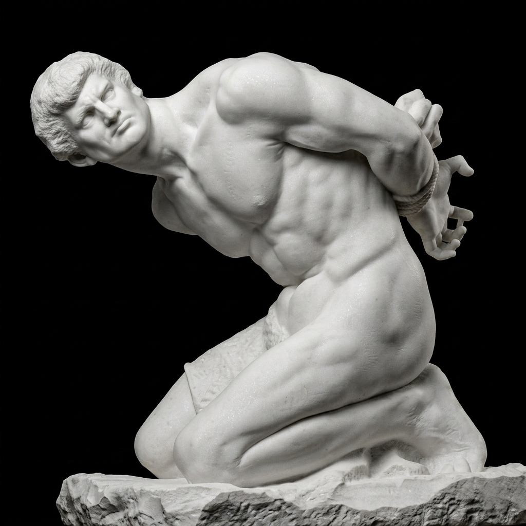 The Slave – Dramatic Classical Marble Sculpture