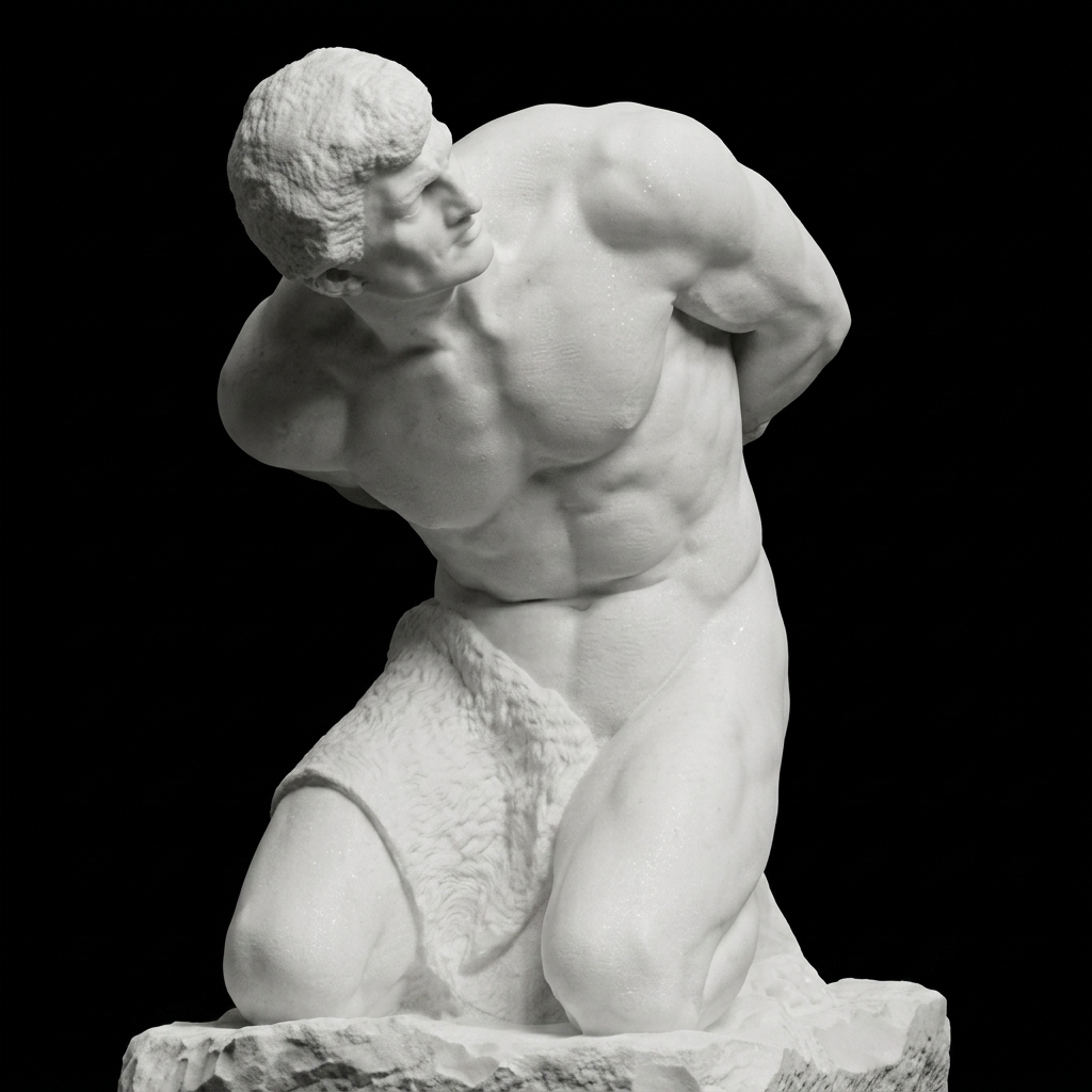 The Slave – Dramatic Classical Marble Sculpture