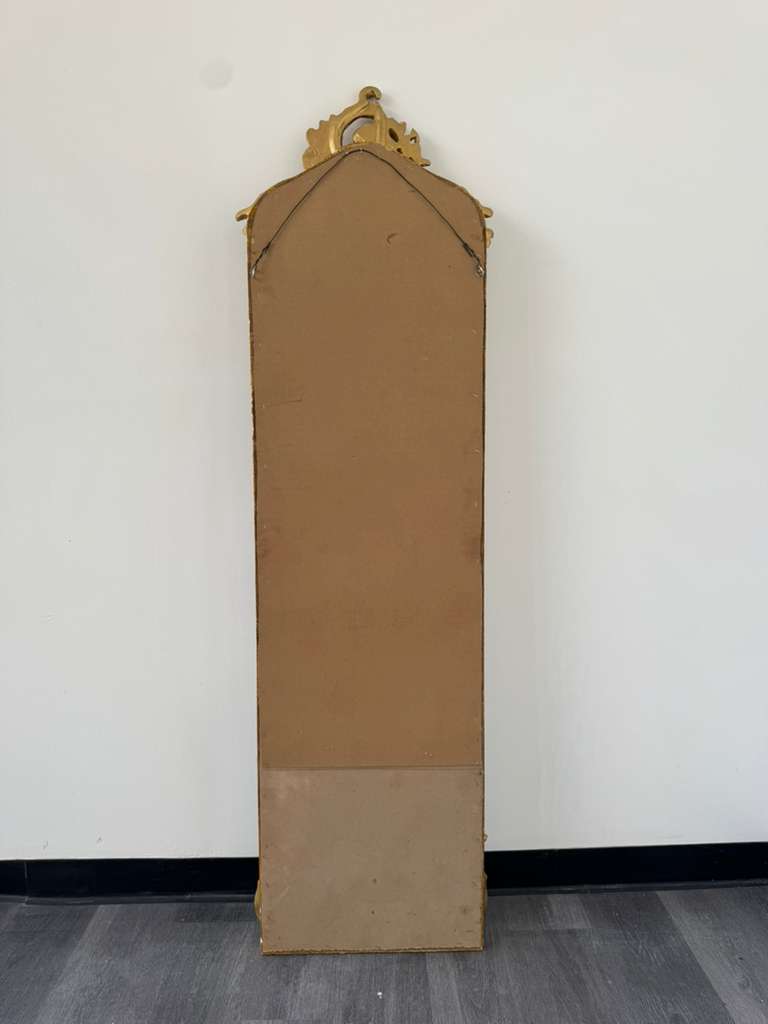 French Rococo Gold Floor Mirror – Romantic Ornate Statement Piece with Luxurious Gold Leaf Finish
