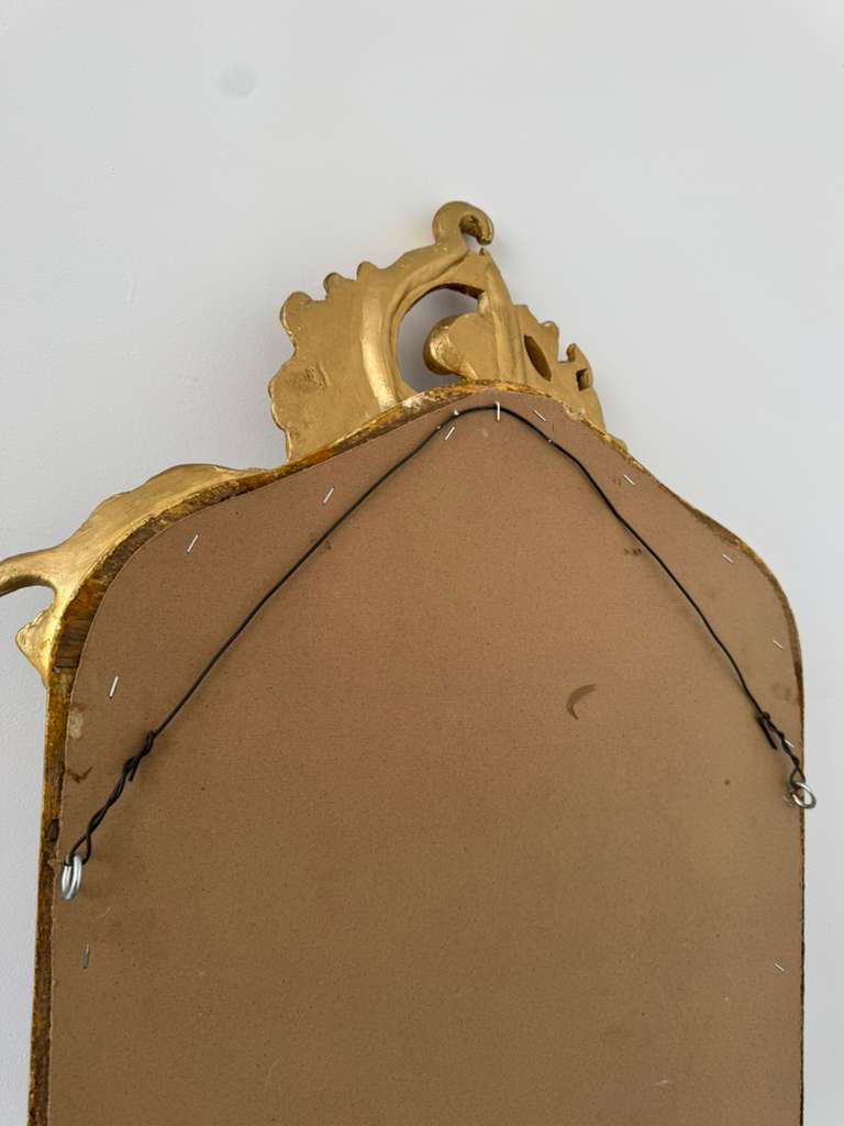 French Rococo Gold Floor Mirror – Romantic Ornate Statement Piece with Luxurious Gold Leaf Finish